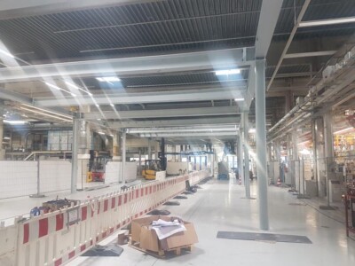 Baustelle der Firma Finsterwald Stahlbau GmbH & Co.KG
